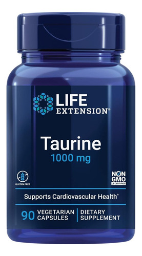 Taurina Life Extension 1.000 Mg 90 Cápsulas Vegetarianas