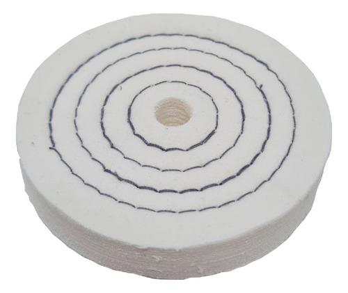 Disco De Pano Algodão 10cm 4 Polegadas P/ Polimento Inox Cor Branco