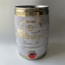 Comprar Barril Decorativo Bitburger + Lata Kaiserdom. Vacío