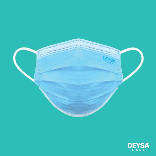 Imagen 4 de 6 de Mascarilla Tipo Il R Classic Celeste 2 Cajas 50 Un C/u