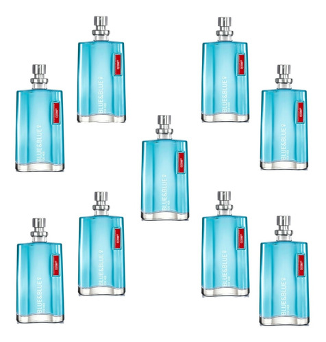 Perfume Blue And Blue Dama X 9 Cyzone - mL a $43