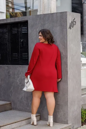 Vestido moletinho cheap manga longa