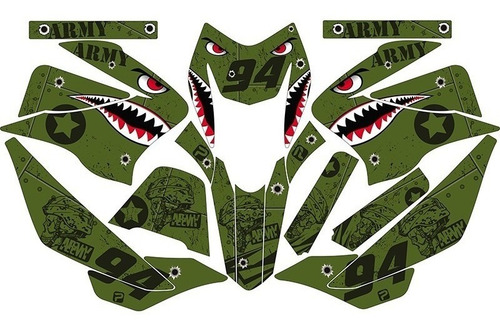 Stickers Para Moto Hero Hunk 160 Mod-145