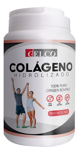 Colageno Hidrolizado Gelco 1000 Grs Tipo 1 100% Puro (brasil