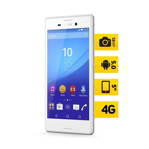 Celular Desbloqueado Sony Xperia M4 Aqua Branco - Webfones