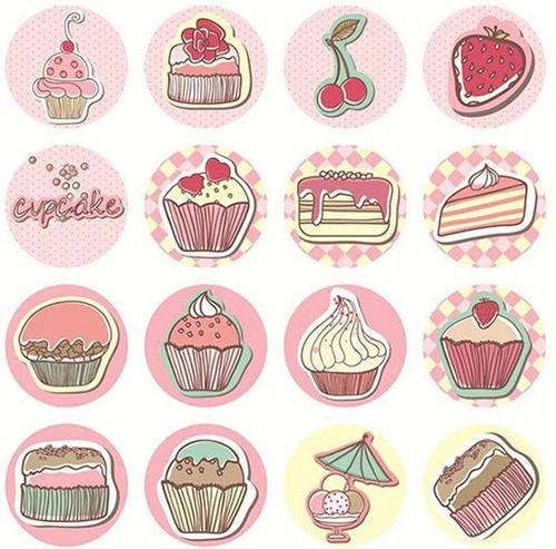 96 Stickers De Pastelería