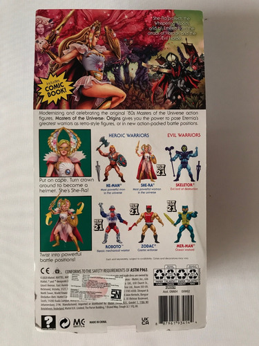 She-ra Motu Origins Retro Play Carton Unpunched Shera Mattel (Usado)