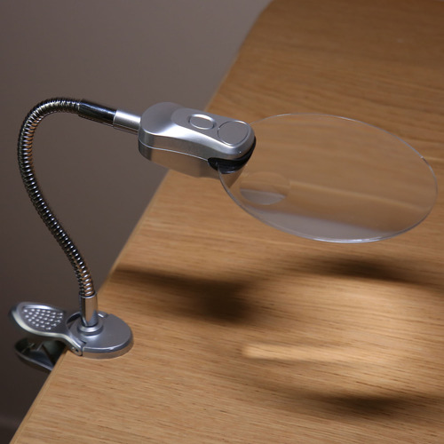 Abrazadera De Escritorio Led Con Forma De Lupa Con Clip De L