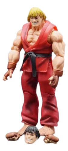 Street Fighter Figura Ken Articulado Con Accesorios Cómic
