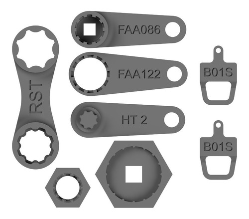 Kit De Llaves Bicicleta Horquilla Rst Suntour Purga Pedales