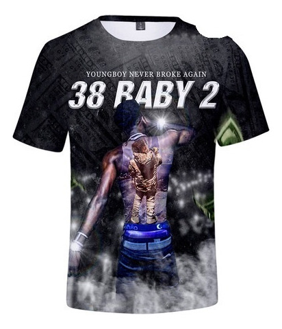 K Men Camiseta Con Estampado 3d De Rapero Youngboy Never