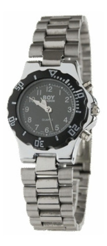 Reloj Boy London Unisex Metal Línea Clasico Metal 78 Color de la malla Plateado Color del bisel Negro Color del fondo Blanco