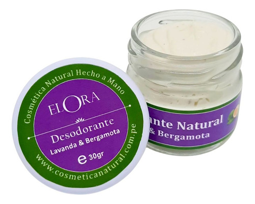 Desodorante Natural Y Orgánico Libre De Bicarbonato - Elora