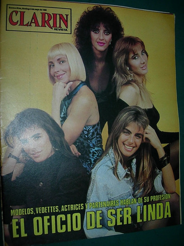 Revista Diario Clarin 8/5/88 Modelos Vedettes Partenaires