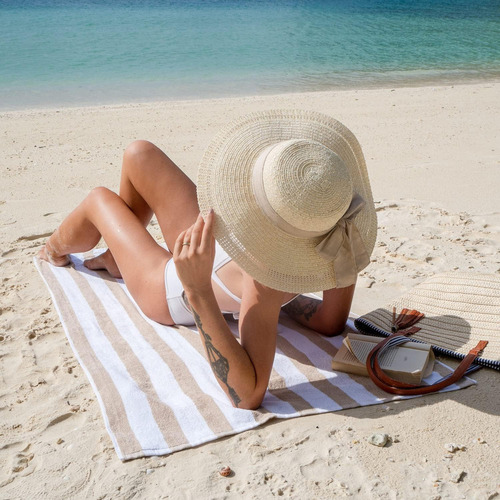 . Arkwright Toalla De Playa Cali Cabana Stripe - Pack De