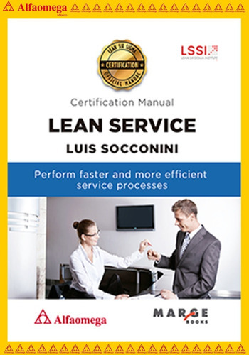 Lean Service Certification Manual de Luis Socconini editorial Alfaomega Grupo Editor en Inglés 2020