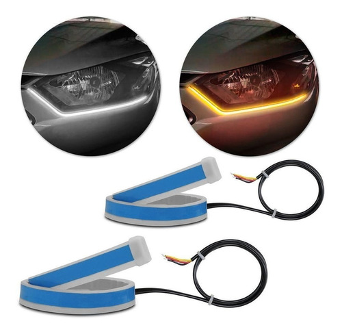 Daylight Barra Led Fita Farol Pisca Sequencial Honda Fit