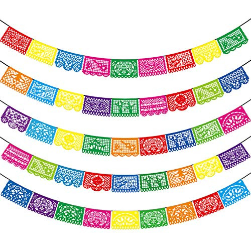 Banderines Papel Multicolor Para Fiesta Mexicana 12 Patrones