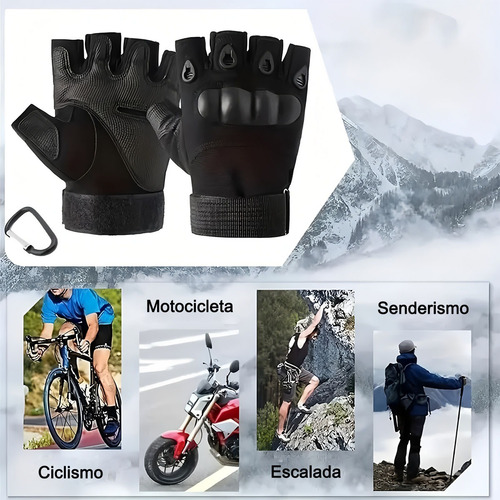 Guantes Tacticos Militar Medio Dedo Motocicleta Y Bicicleta