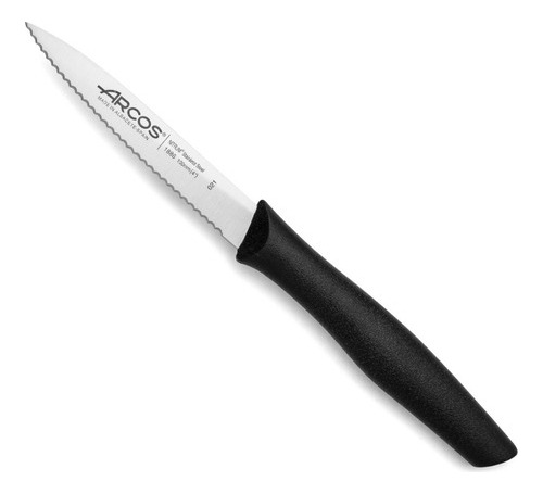 Cuchillo Mondador Perlado Arcos Serie Nova 10cm Color Negro