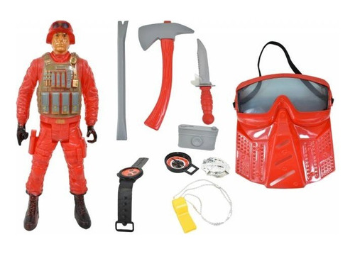 Set Juego De Bombero 10 Piezas En Bolsa