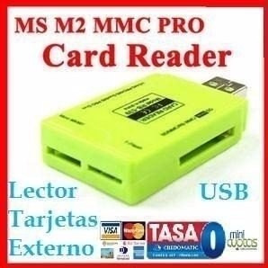 Lector Tarjetas Usb Ms M2 Mmc Memory Pro Duo Mini Sd Stick