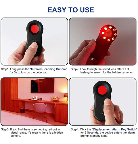 Mini Detector De Cámara Infrarrojo Portátil Tamaño Bolsillo