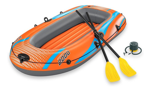 Lancha Inflable Bote Rio Lago 1 Persona 1 Niño+bomba Y Remos