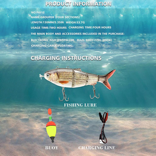 . Señuelos Eléctricos Robóticos De Pesca Y Natación Led 130