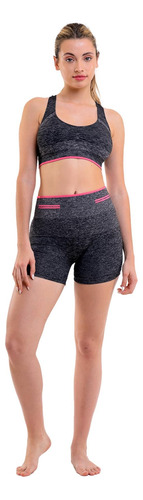 Short Deportiva Microfibra Efecto Push Up Mujer Mora 2045