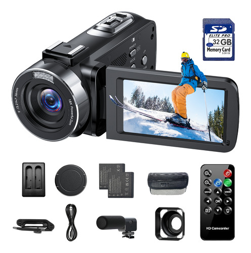 Cámara De Acción Webcam Videocamara Vlogging 4k 42mp 3in Mic