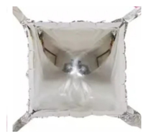 50 Globo Cuadrado Cuadro 4d Inflable #18 45 Cm X 45 Cm Color Plata