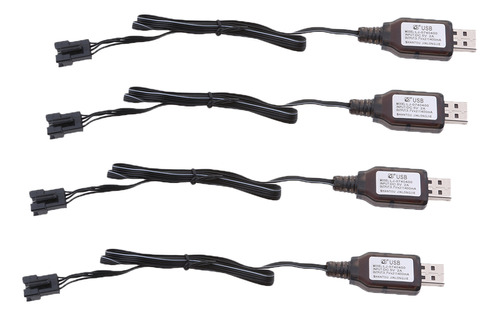4piece 7.4v Battery Charger Cable Sm Conector Toys