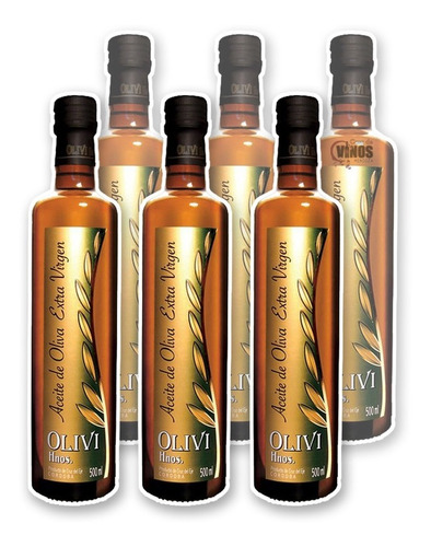 Aceite De Oliva Extra Virgen Premium 500ml X 6u. Olivi Hnos