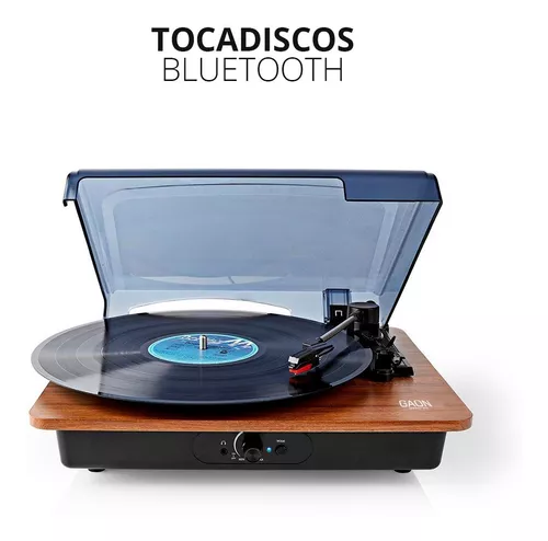 Tornamesa Tocadiscos Vinilo Vintage Portátil Bluetooth Gaon