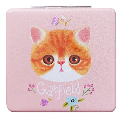 Espejo Plegable De Cartera / Diseño Gatitos