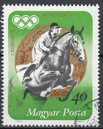 Estampillas Hungria 1969 - Deportes Olimpicos A Caballo