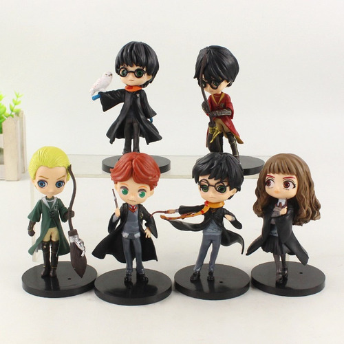Set 6 Figuras Harry Potter Coleccion Ron Hermione Draco