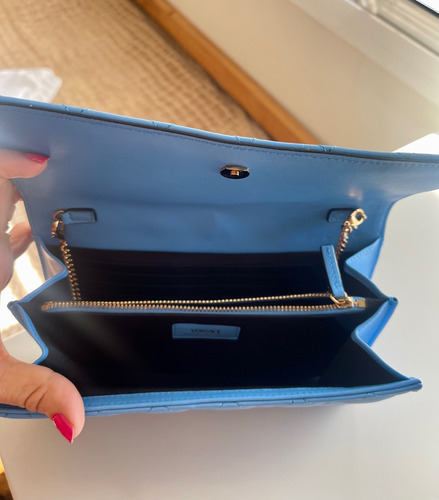Versace Medusa Cartera Celeste Nueva