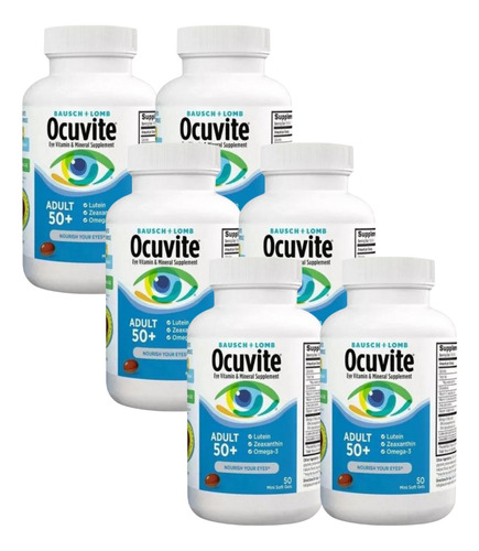 Combo X 6 Ocuvite Adult 50+ Salud Ocular 50 Capsulas