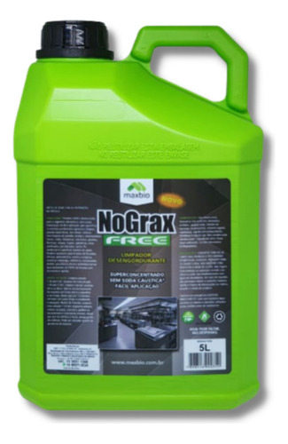 Limpador Desengordurante Industrial Nograx Free Maxbio 5 L