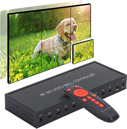 Video Wall Hdmi 3x3 Múltiples Modos De Pantallas