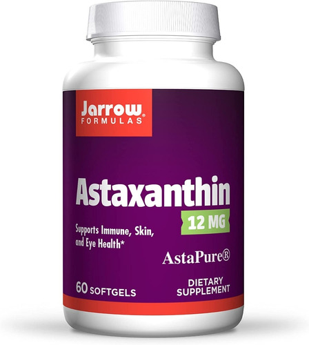  Jarrow | Astaxanthin | 12mg | 60 Softgels | Antioxidante