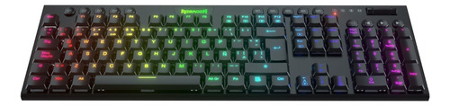 Teclado Redragon K619-rgb-sp Horus Fs Gamer Cableado Red Esp Color del teclado Negro Idioma Español Latinoamérica