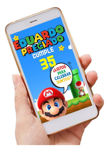Mario Bross Invitación Animada Whatsapp