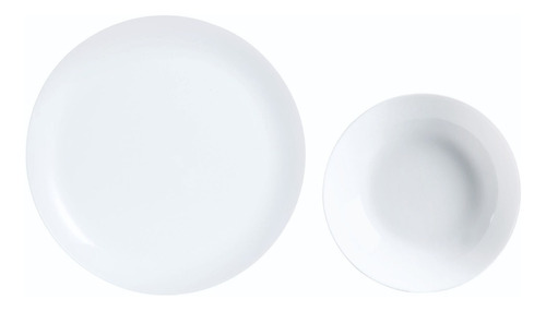 Diwali Juego De 4 Platos Modernos Grande Trinche Opal Color Blanco