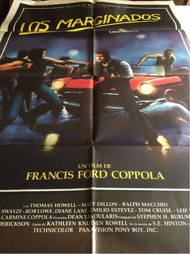 Poster Los Marginados Matt Dillon Francis Ford Coppola -1983