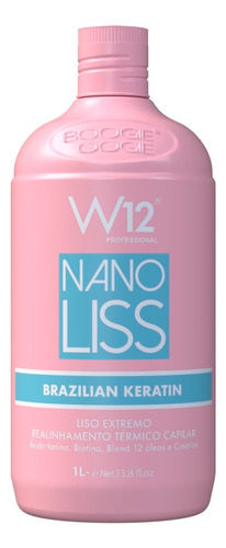 Boogie Oogie Nano Liss W12 Progressiva Brazilian Keratin 1l