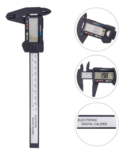 Calibrador Vernier Digital Pie De Rey 6in Precisión 0.01mm