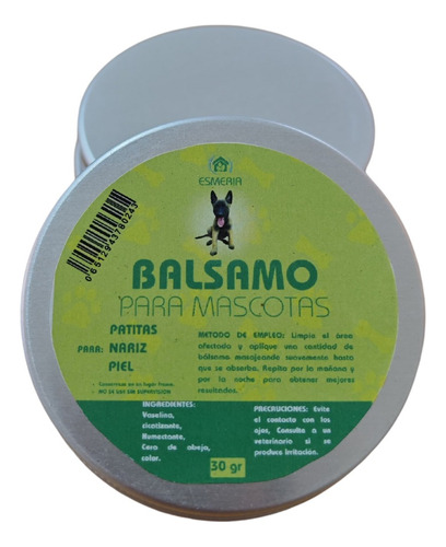 Balsamo Hidratante Para Mascotas, Esmeria